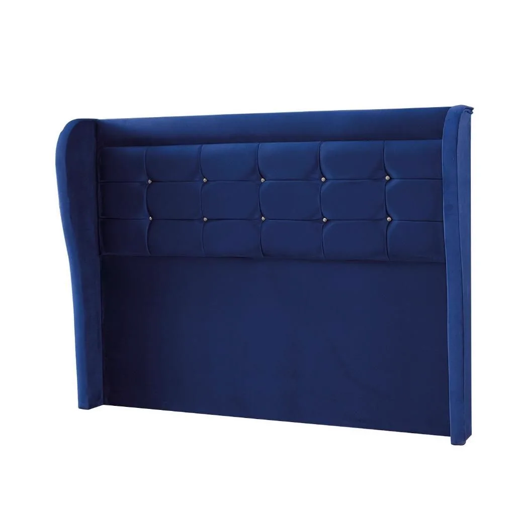 Blue 120 cm Single Divan Base Headboard EY154