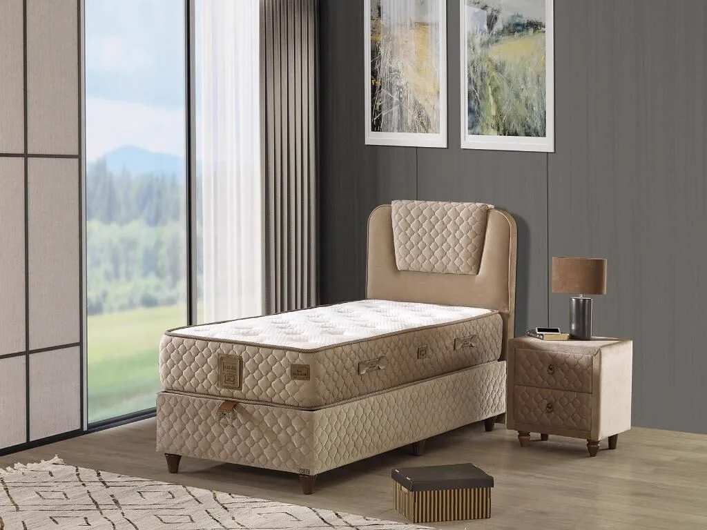 Relax 2 160X200 Double Mattress, Divan Base, Headboard Set EY117B
