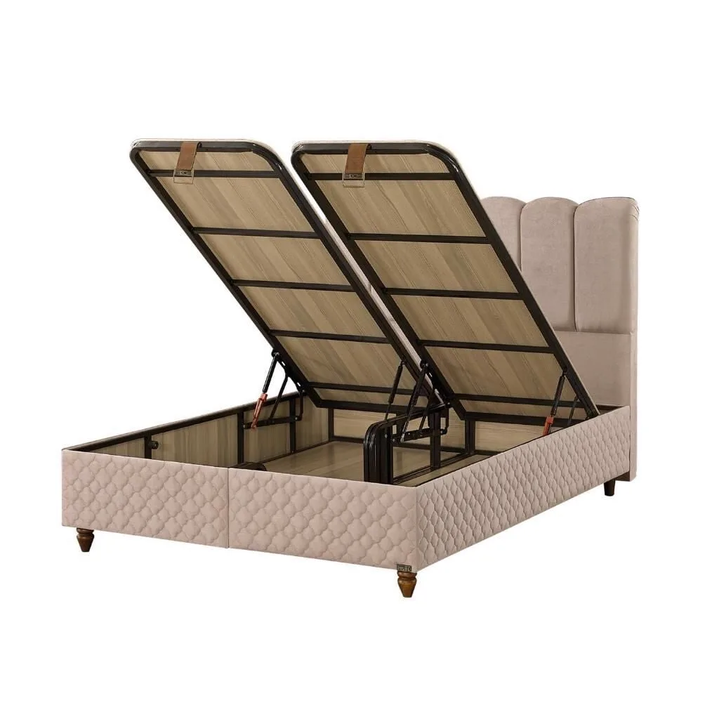 Gold 160X200 Double Mattress, Divan Base, Headboard Set EY108