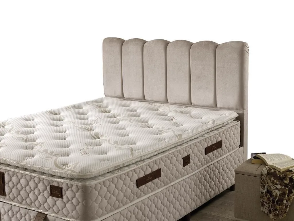 Gold 150X200 Double Mattress, Divan Base, Headboard Set EY108