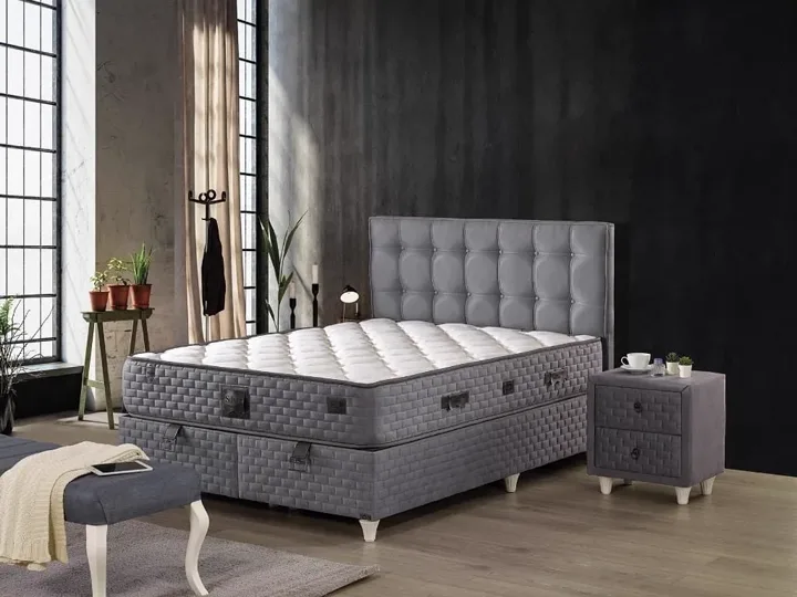 Sleep 180X200 Double Mattress, Divan Base, Headboard Set EY107