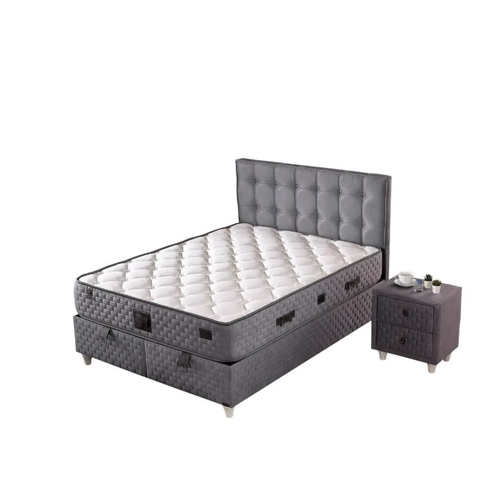 Sleep 180X200 Double Mattress, Divan Base, Headboard Set EY107