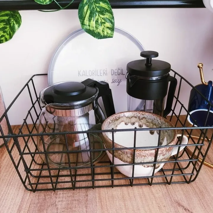 MD Black Metal Multi-purpose Basket Organiser
