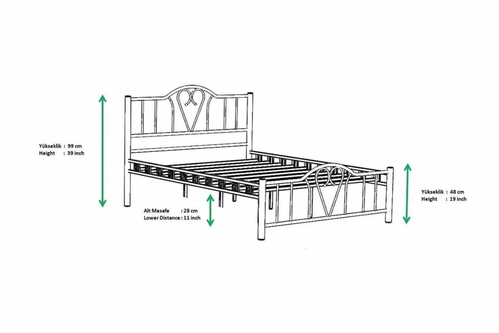 Orkide Metal Bedstead 90x200 ARM104