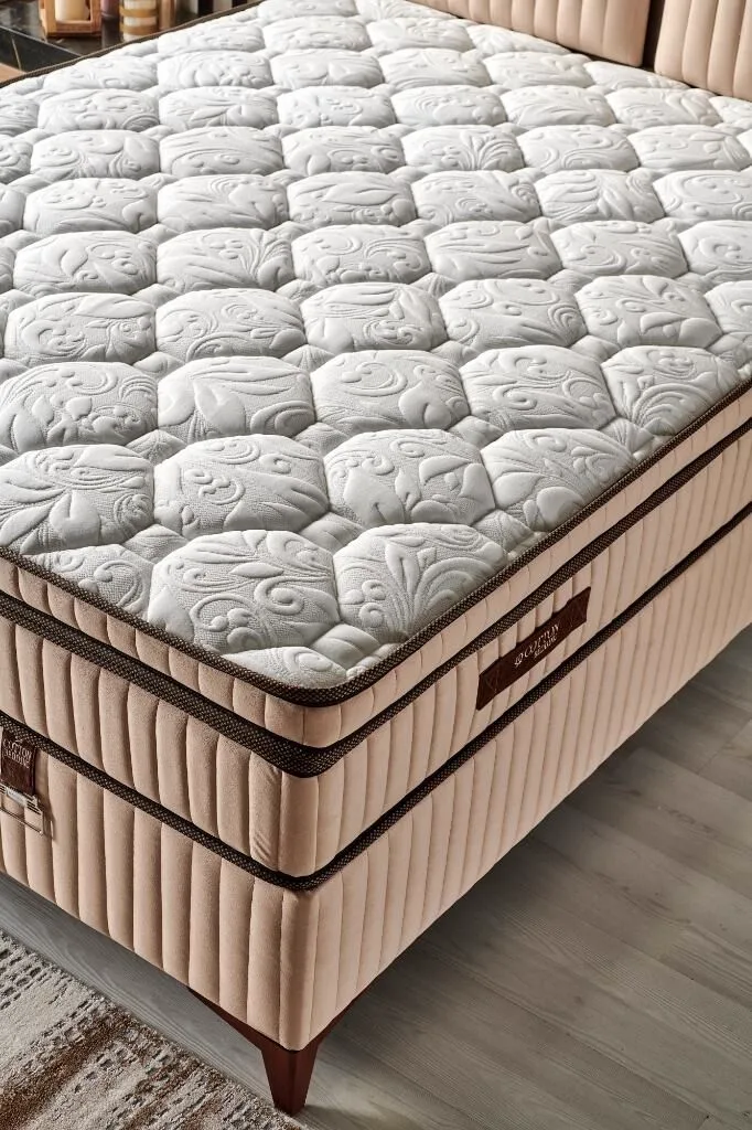 MD Therapy XL 140x200 Double Mattress, Divan Base, Headboard Set CB1313