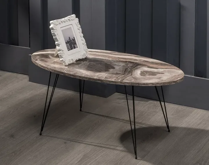 Tel Cream Marble Nesting Tables GKR383