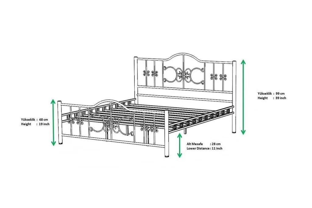 Pero Metal Bedstead 120x200 ARM110b
