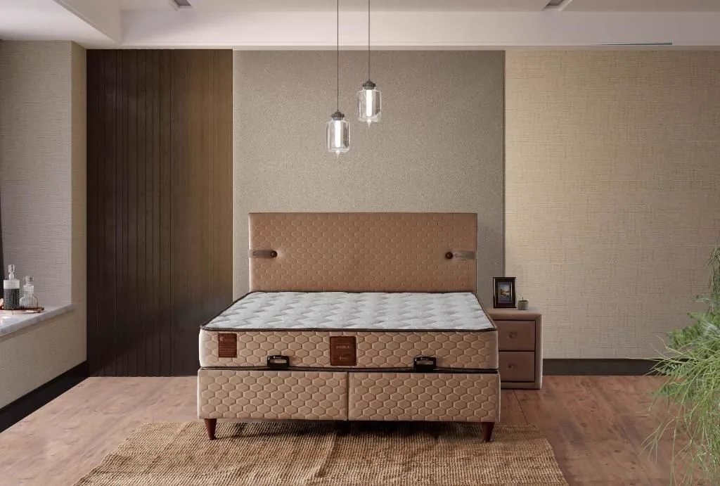 Perla 90x190 Single Mattress, Divan Base and Headboard Set PV203