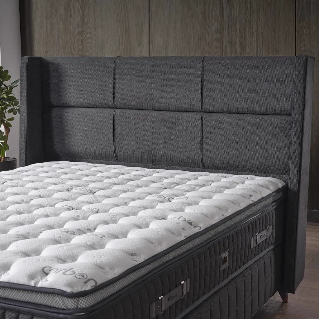 Carbon 160x200 Double Mattress, Divan Base & Headboard Set