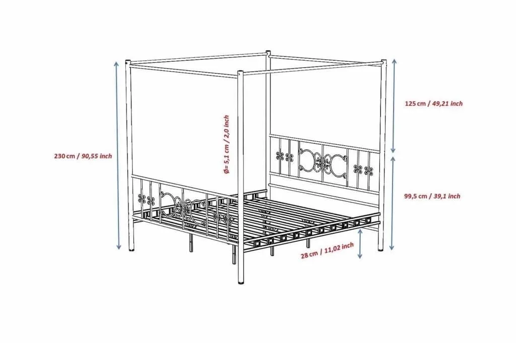 Stella Sultan Metal Bedstead 160x200 ARM178