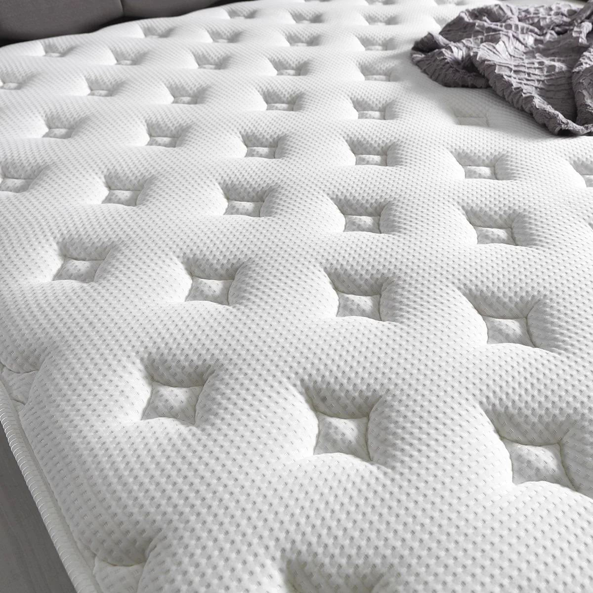 Stone 200x200 Mattress, Divan Base & Headboard Set