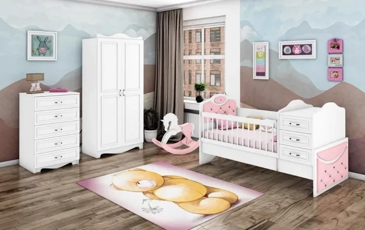Ruyam Cot Bed Baby Room Set WD26122