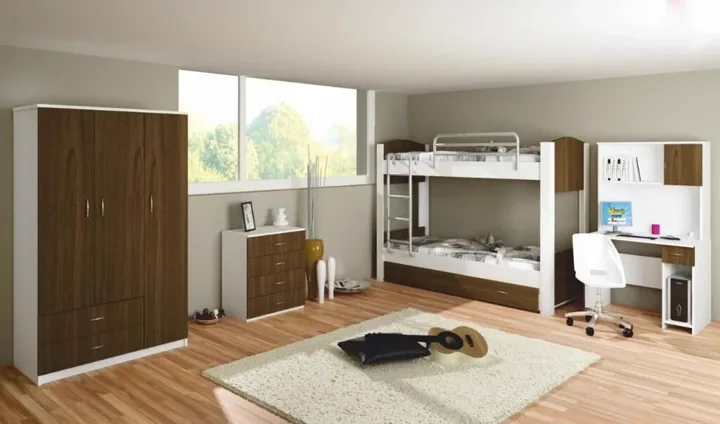 Set cameretta con letto a castello Hayal WD1132