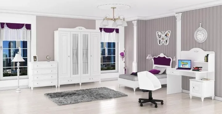 Diana Weiß 4-türiges Jugendzimmer-Set WD22133