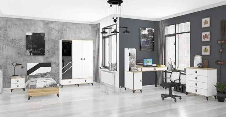 Beyzade 3-Door Youth Room Set WD12132