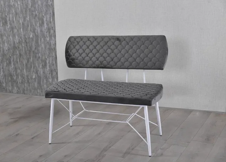 MD Quilted Backed Bench Anthracite U186