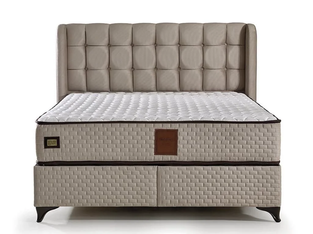 MD Panama 140x200 Double Mattress, Divan base, Headboard Set GM112