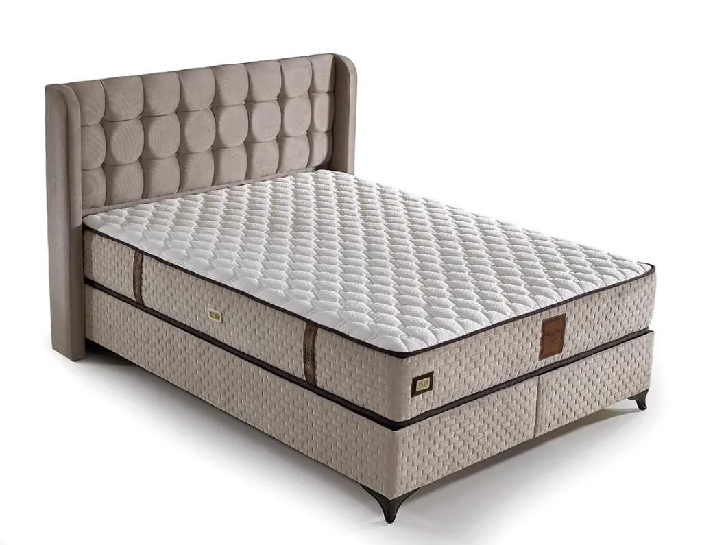 MD Panama 200x200 Double Mattress, Divan base, Headboard Set GM112