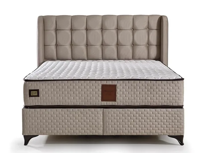 MD Panama 160x200 Double Mattress, Divan base, Headboard Set GM112