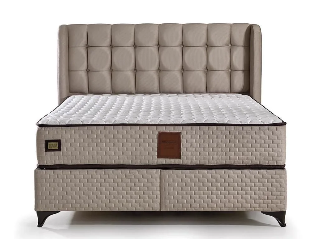 MD Panama 140x190 Double Mattress, Divan base, Headboard Set GM112