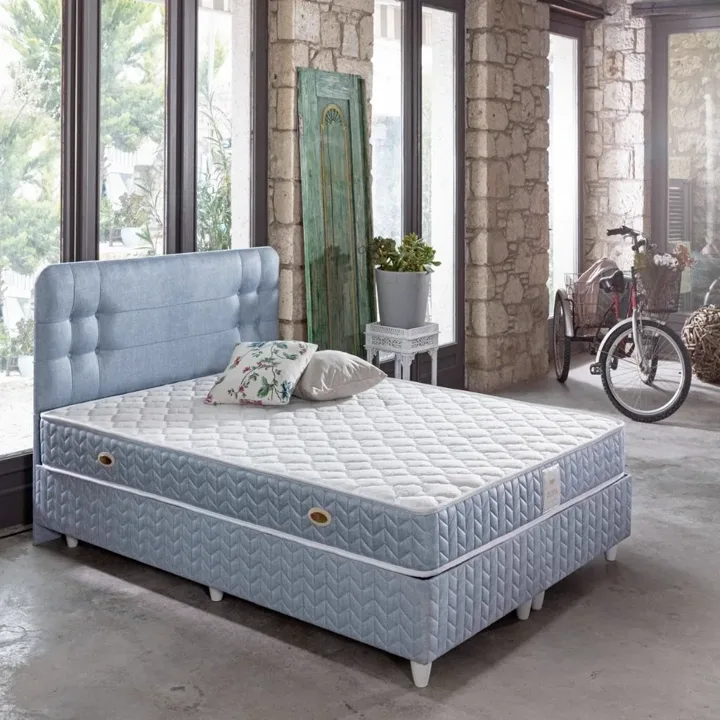 MD Olivia 140x200 Mattress, Divan Base, Headboard Set CB1120