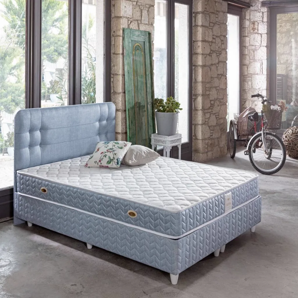 MD Olivia 140x200 Mattress, Divan Base, Headboard Set CB1120