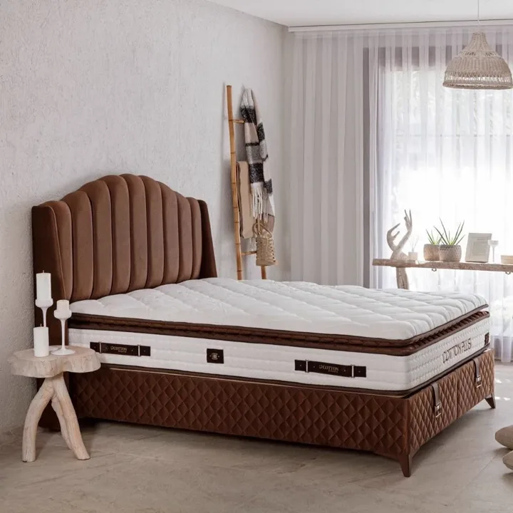 MD Cotton Plus 90x200 Mattress, Divan base, Headboard Set CB1108