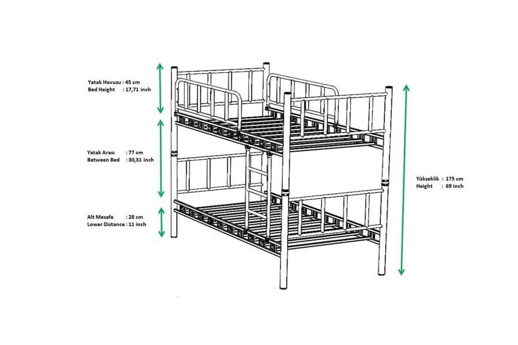 Zambak Bunk Bed 90x190 ARM039