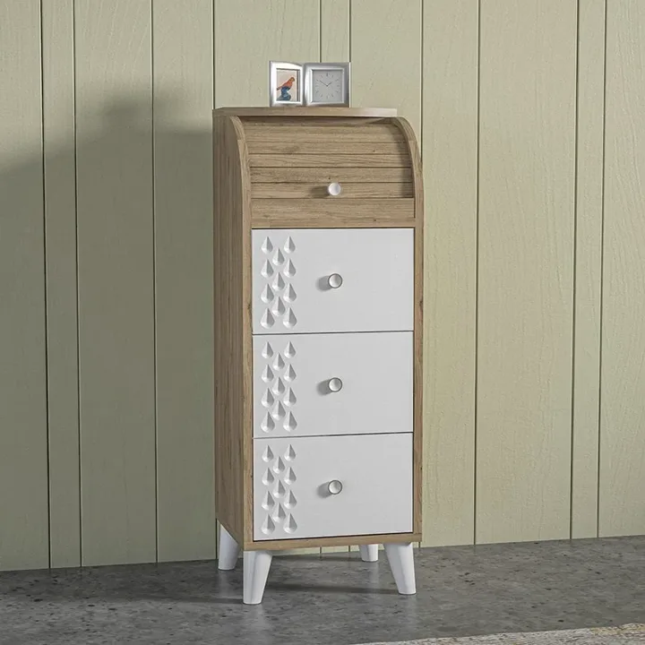 Damla Narrow Basket Bread & Pantry Cabinet E7039
