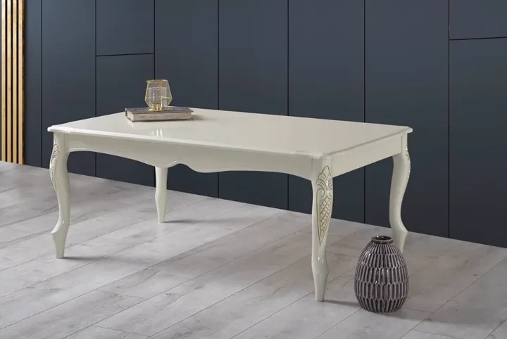 Derya Carved Cream Coffee Table E6030