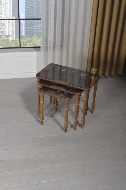 Venedik Walnut Nesting Table E6017
