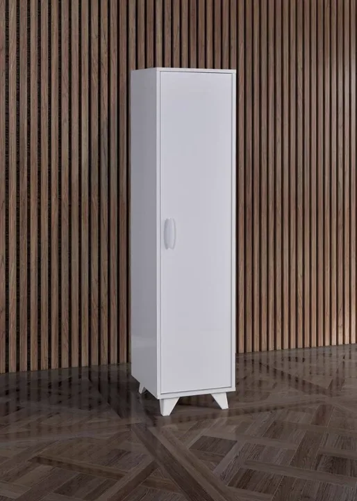 Gonca Single-Door White Cabinet E2063