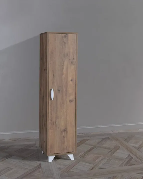 Gonca Single-Door Antique Pine Cabinet E2073