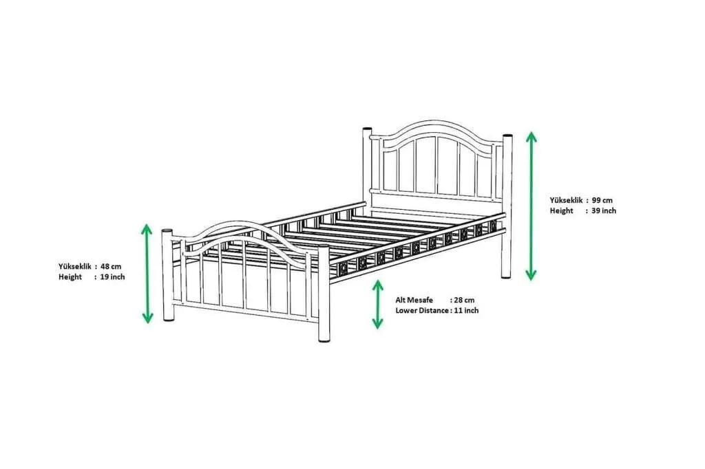 Belinay Metal Bedstead 120x200 ARM132