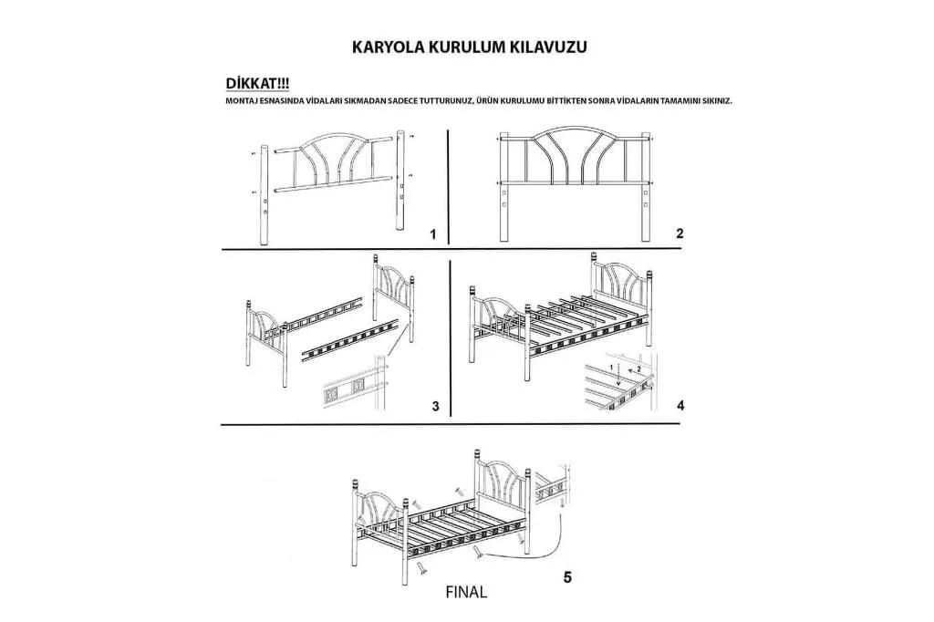 Belinay Metal Bedstead 120x200 ARM132