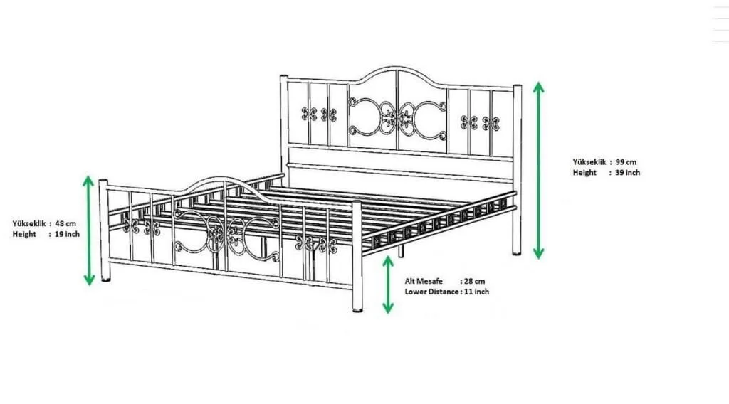 Stella Metal Bedstead 140x190 ARM168