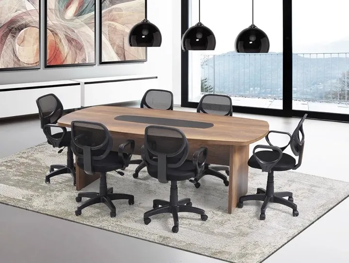 MD S456 Luxury Meeting Table Set (Atlantic Pine)