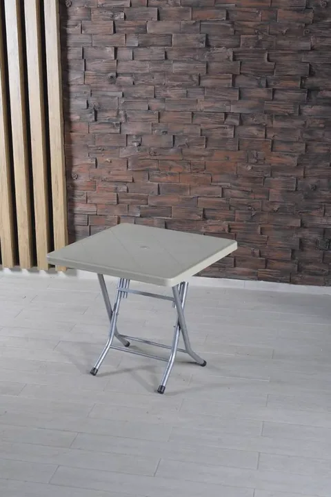 MD S353 Folding Plastic Table 80x80cm (Cappuccino)