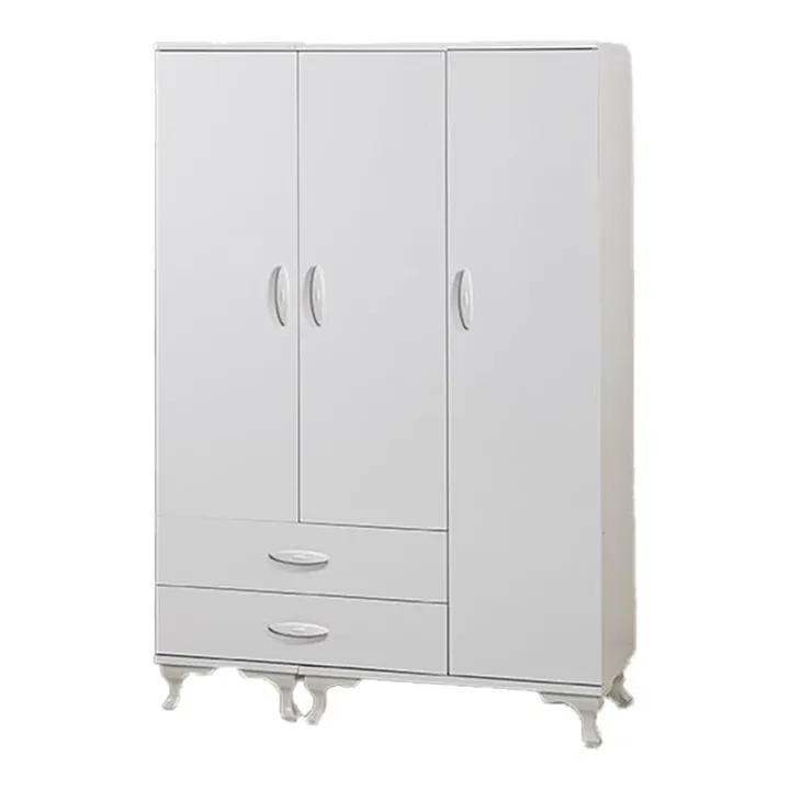MD S255 3-Door Wardrobe (White)