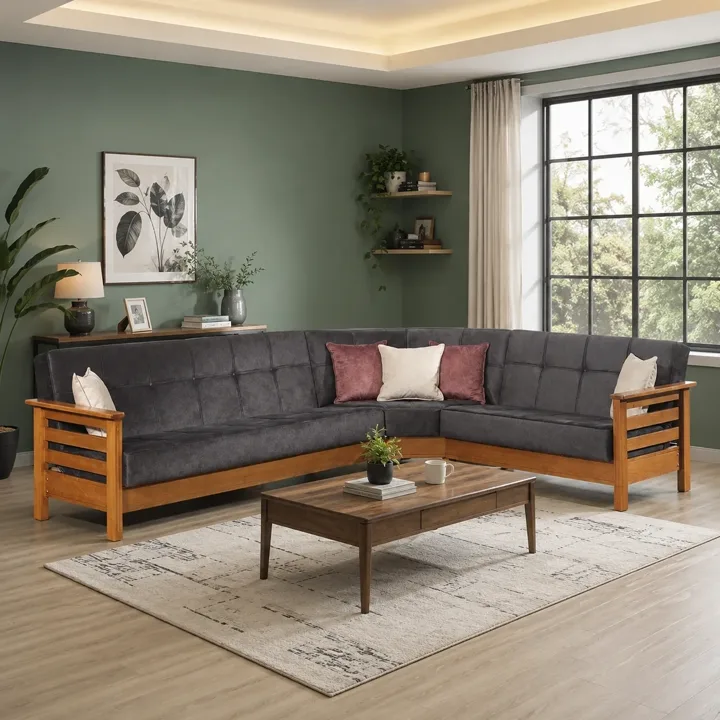 MD Royal Scandinavian Corner Sofa Set MDN104