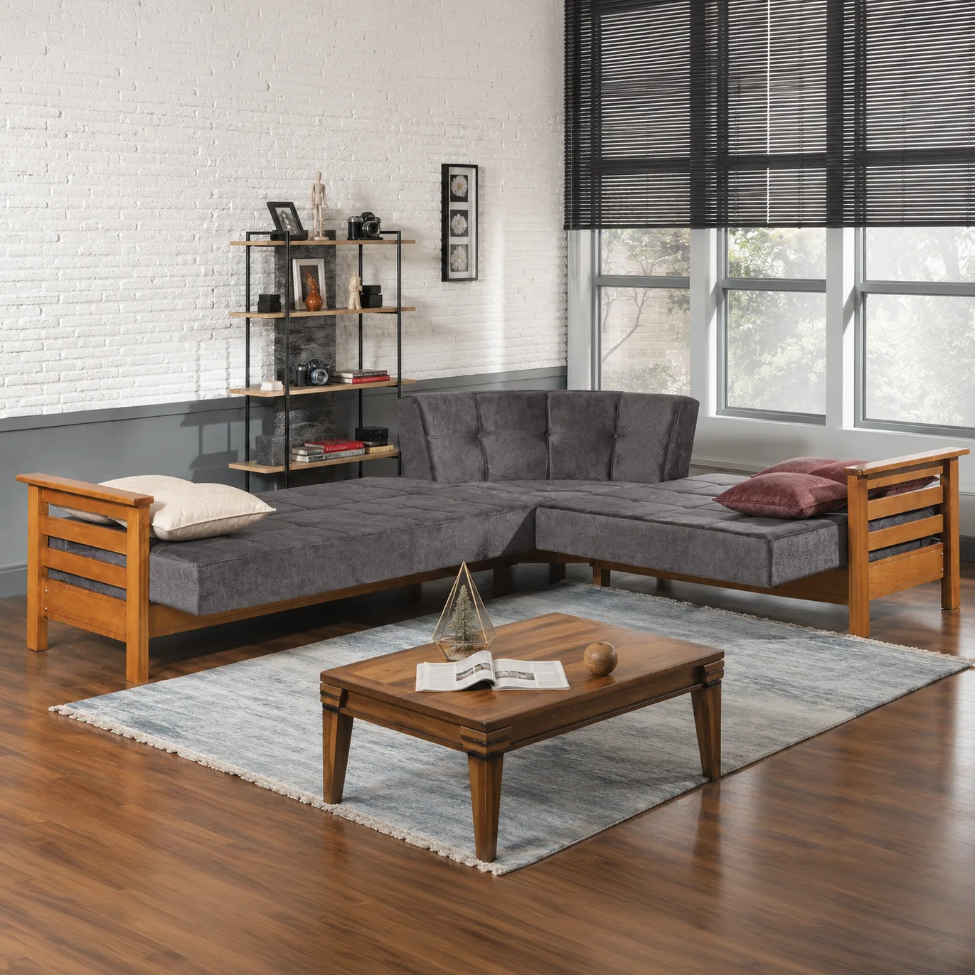 MD Royal Scandinavian Corner Sofa Set MDN104