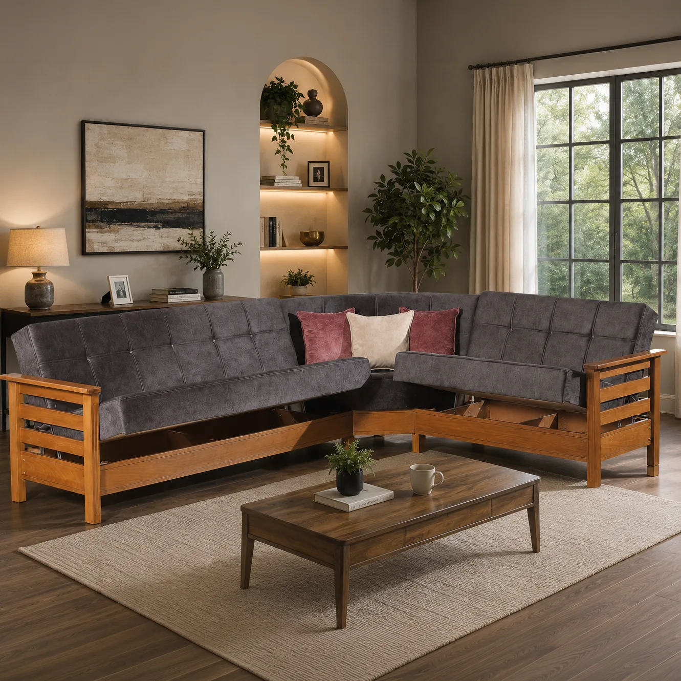 MD Royal Scandinavian Corner Sofa Set MDN104