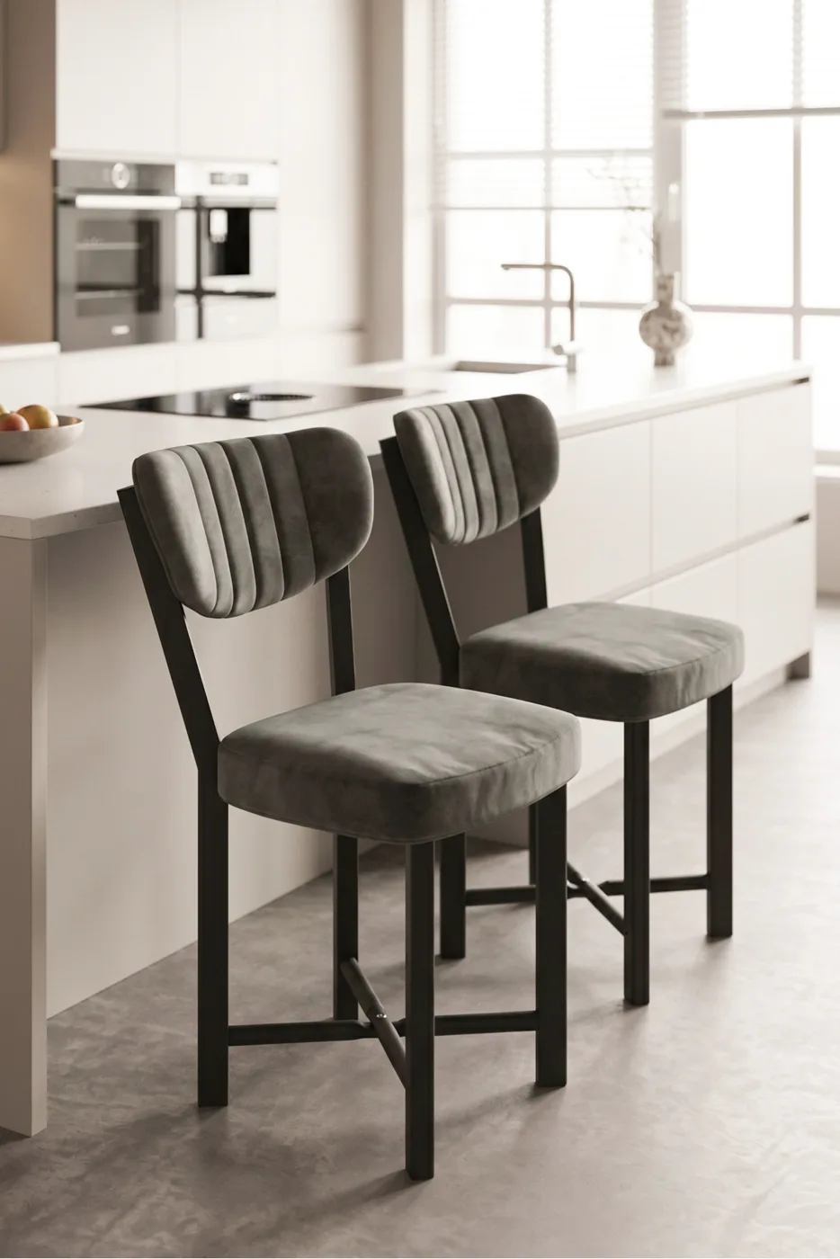 Elma Metal Kitchen Chair Multi-coloured 2-Piece Set