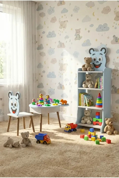 Happy Face Children's Room Furniture Set Multi-coloured