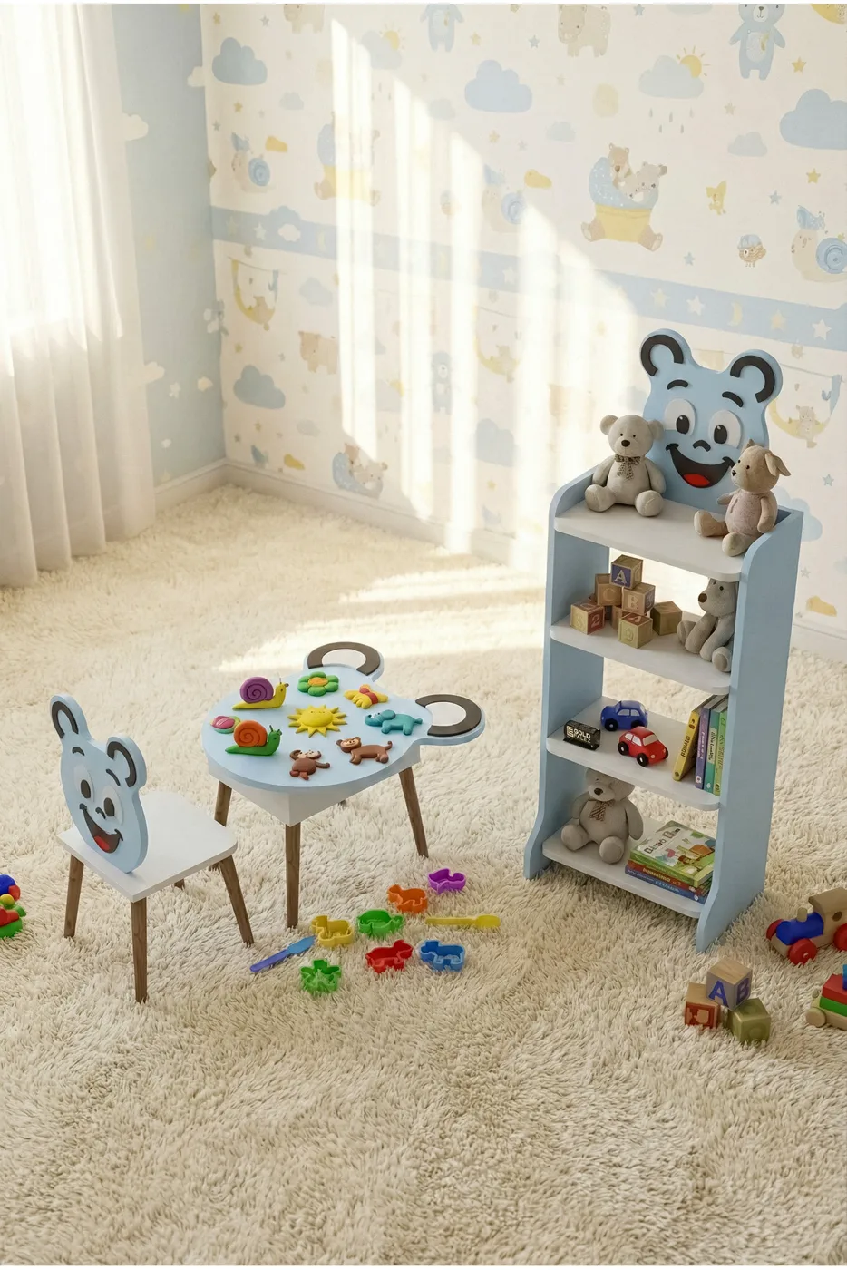 Happy Face Children's Room Furniture Set Multi-coloured
