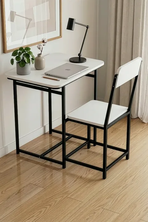 Minor Classic Melamine-faced Chipboard Desk White