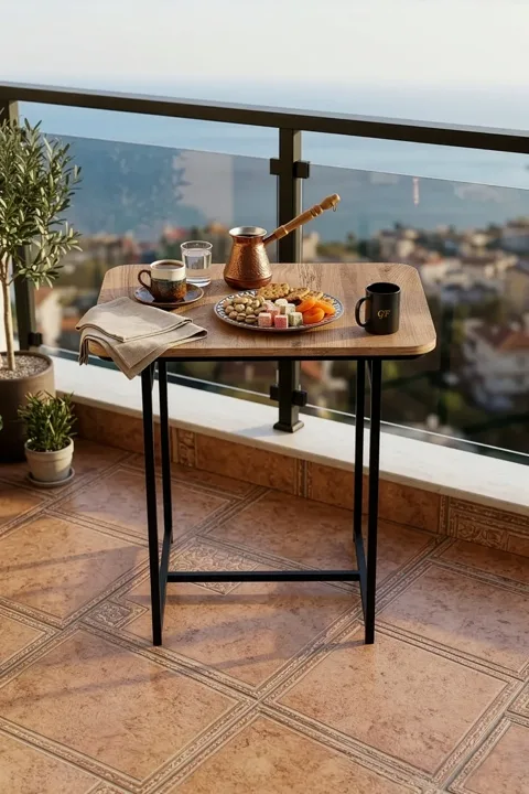 Minor Modern Melamine-faced Chipboard Kitchen Table Brown