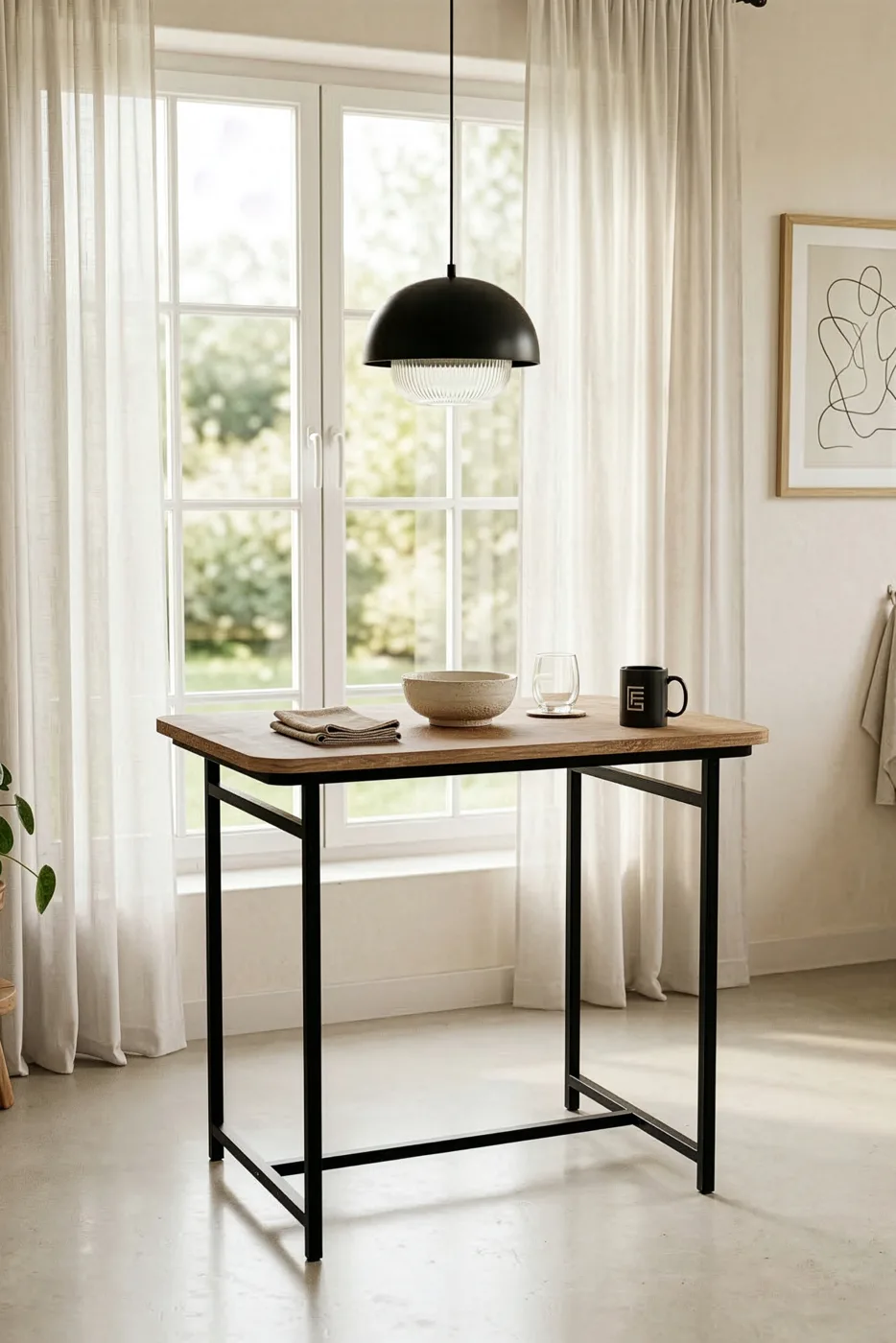 Minor Modern Melamine-faced Chipboard Kitchen Table Brown