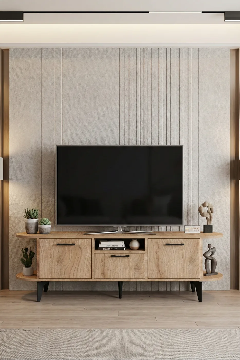 Mobile TV Mira in truciolare nobilitato beige