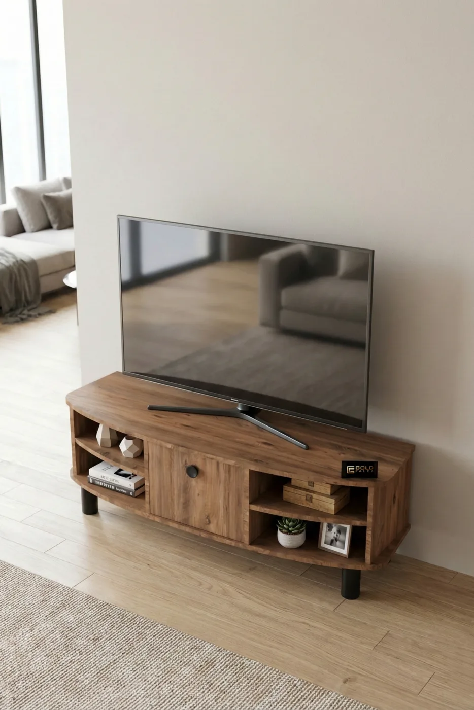 Mobile TV moderno Vienna in truciolare nobilitato multicolore